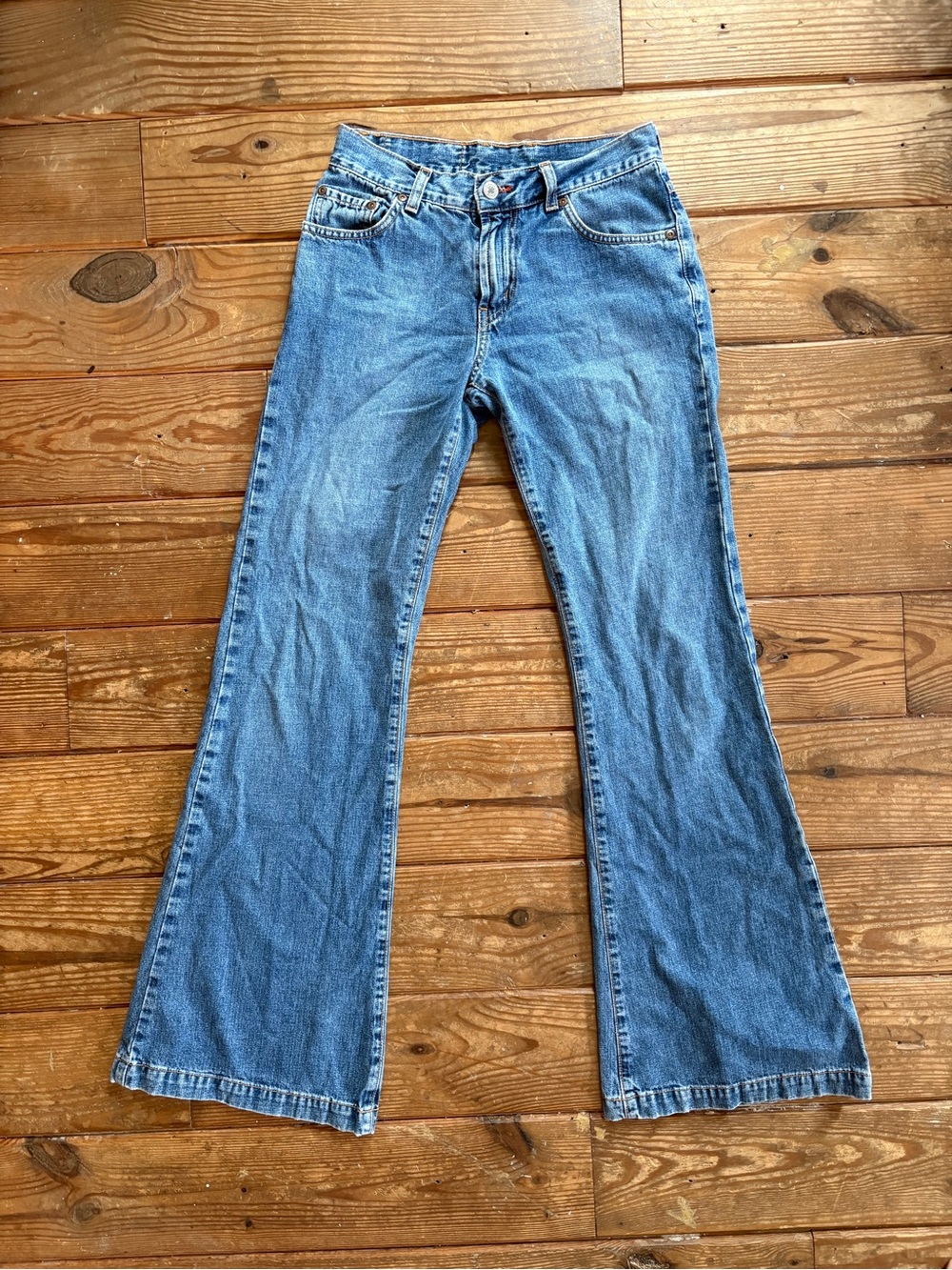 Lucky Brand Dungarees Gene Montesano Made in USA Flare Jeans Women's 0/25